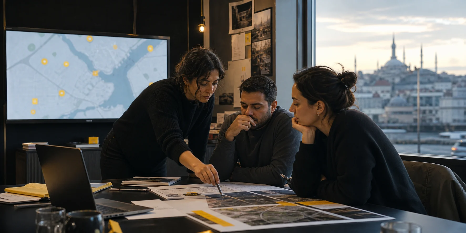 Beehive ekibi İstanbul dijital ekran ağı üzerinde çalışıyor