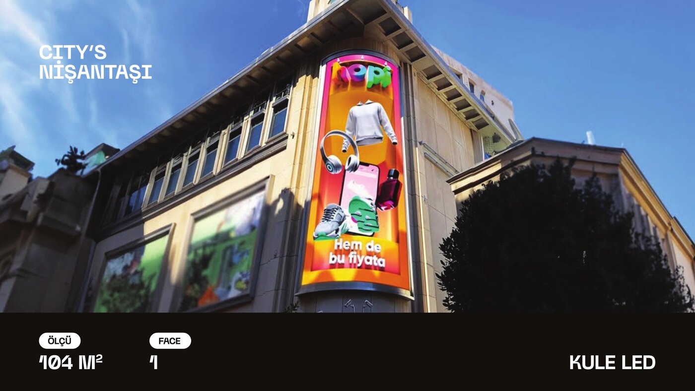 City’s Nişantaşı Kule LED dijital reklam ekranı